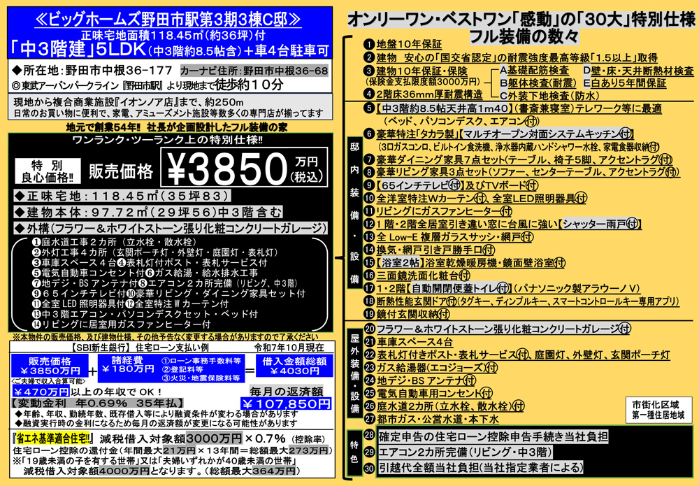 設備説明表