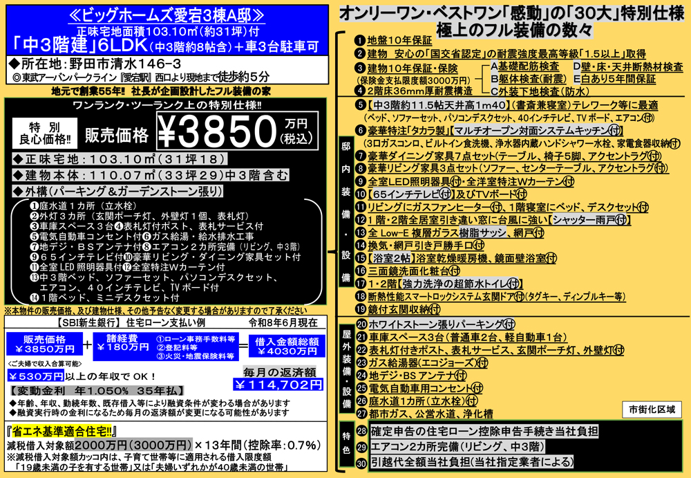 設備説明表